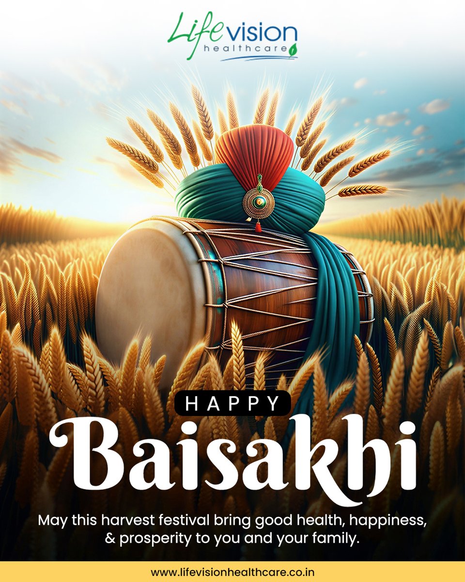 LifevisionIn's tweet image. Happy Baisakhi!
Celebrate the spirit of Baisakhi with health, happiness, and prosperity! 🌾🥁
May this harvest season bring positivity and wellness to you and your loved ones.
- Team Lifevision Healthcare India
.
.
.
#HappyBaisakhi #HealthAndHappiness #FestiveSeason