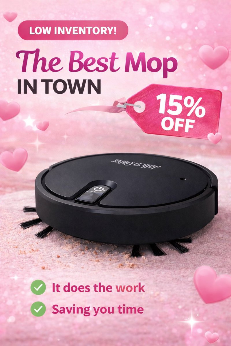 thelazymomdiary's tweet image. Got you—quick, punchy, and scroll-stopping 👇🏽

Cleaning all day? Couldn’t be me 😩✨
This robot mop/vacuum does the work for you.

Hands-free. Time-saving. Mom-approved 💁🏽‍♀️
15% OFF + low inventory ⚠️

#MomMustHaves #CleaningHack #SoftLife #TimeSaving

thelazymomstore.shop/products/geek-…