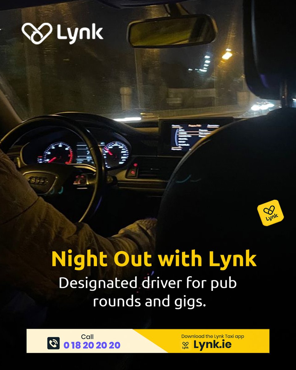 LynkTaxis's tweet photo. Pub crawls from Coppers to Whelan's , Lynk ensures you get home safe after Ireland's best nights. ​
​
No hassle, just trusted taxis for the sesh with your crew.​
​
Pre-book your night taxi!​
​
 #LynkNights #PubCultureIE #SafeHome #lynktaxi https://t.co/hnTU0Bmuku