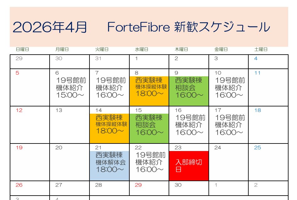 ＜新歓イベント追加しました！＞
21日（火）18時から、機体解体会の開催が決定！
大会で実際に活躍したロボットに触れるチャンス！
構造を見たり、先輩とまったり話したりしませんか？
初心者の方も大歓迎！　お楽しみに！