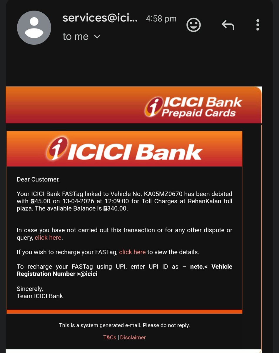sameerdrolia's tweet photo. @DCPCentralBCP my stolen vehicle is roaming on highways. Yday it crossed Rehan kalan toll twice, but no police interception? Is @BlrCityPolice yet to mark my car as stolen in relevant databases across India? I have requested series of strings 3 to be taken by police, kindly help https://t.co/2x5QtmlCsR