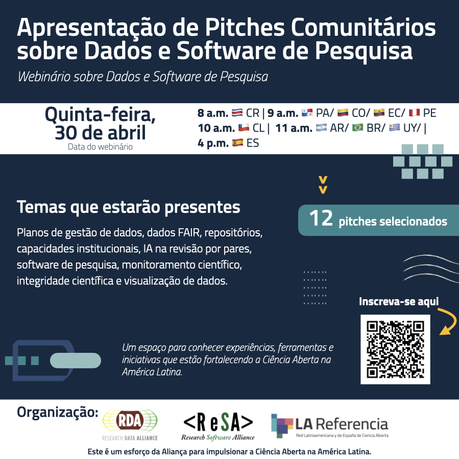 LAReferenciaAA's tweet photo. 📣 De hoy en ocho llega nuestra presentación de Pitches Comunitarios sobre datos y software de investigación.

Durante esta actividad se presentarán 12 pitches. Conozca el detalle de cada uno de ellos acá: https://t.co/HEfDL7wJ3V

🔗 Inscríbase aquí: https://t.co/FoR340DjtF https://t.co/uTamJM5IXx