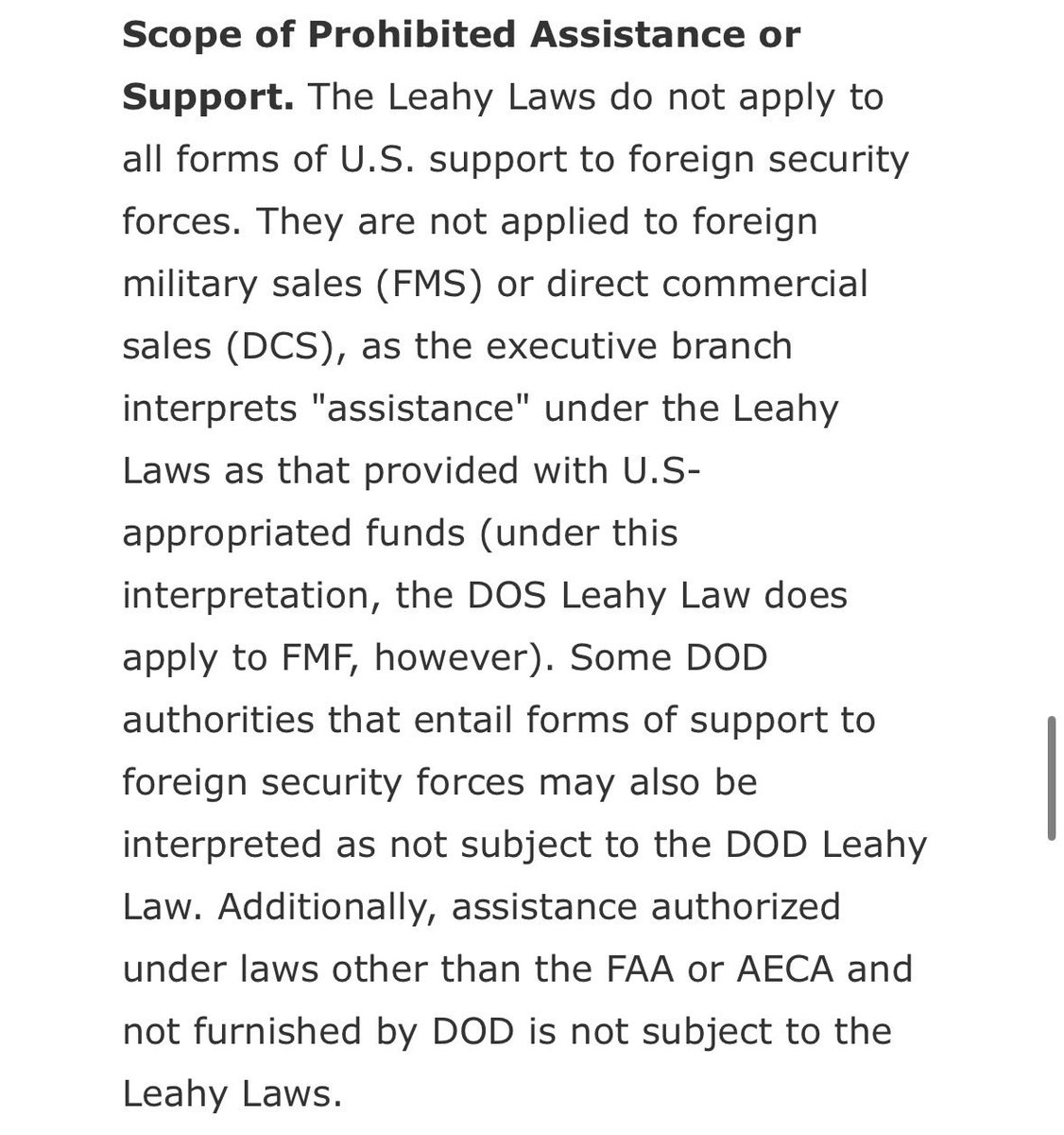 duck_dad's tweet photo. @RileyTX FAA and Leahy don’t apply to direct commercial sales. I don’t understand where people in the comments here are saying applying Leahy would be a de facto arms embargo. That’s just plainly not true! https://t.co/lmkH15sXWS https://t.co/QfeQlDusn1
