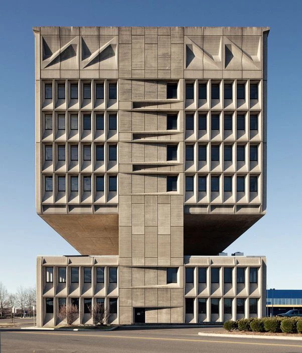 gabriel_ofonime's tweet image. I've done my research on Brutalism.

Brutalism originates from the French word “brut”, which means raw.

It is represented by massive, rugged, and often monolithic structures.

Brutalist structures are mostly built from raw concrete and other industrial materials.