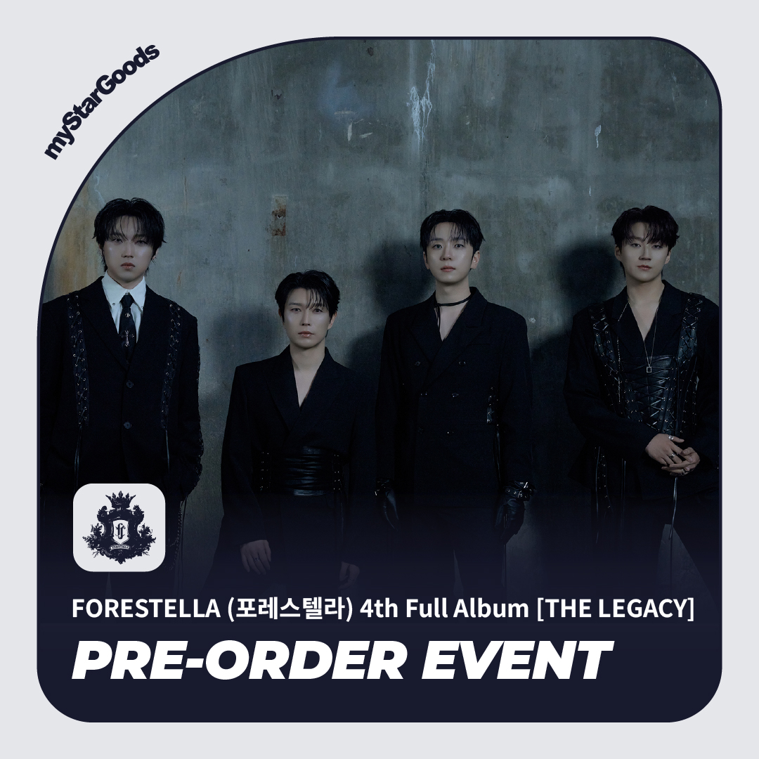 mystargoods_'s tweet photo. 📢 #FORESTELLA #포레스텔라
FORESTELLA(포레스텔라) 4th Full Album <THE LEGACY> PRE-ORDER 이벤트 공지
 
🗓️ 구매기간 : 4.14(화) 14:00 (KST) ~ 4. 22(수) 23:59 (KST)
 
KR https://t.co/Ibbs8MeRmL
US https://t.co/xwQxCnUOol
CN https://t.co/CRHzISRYUc
JP https://t.co/bhvGWiKgz0
 
🎁 단독 셀카 포토카드 1종
(콘셉트 포토#2 ver)
 
#포레스텔라 #Forestella #THELEGACY #Armageddon
@mystargoods_ @official_fore