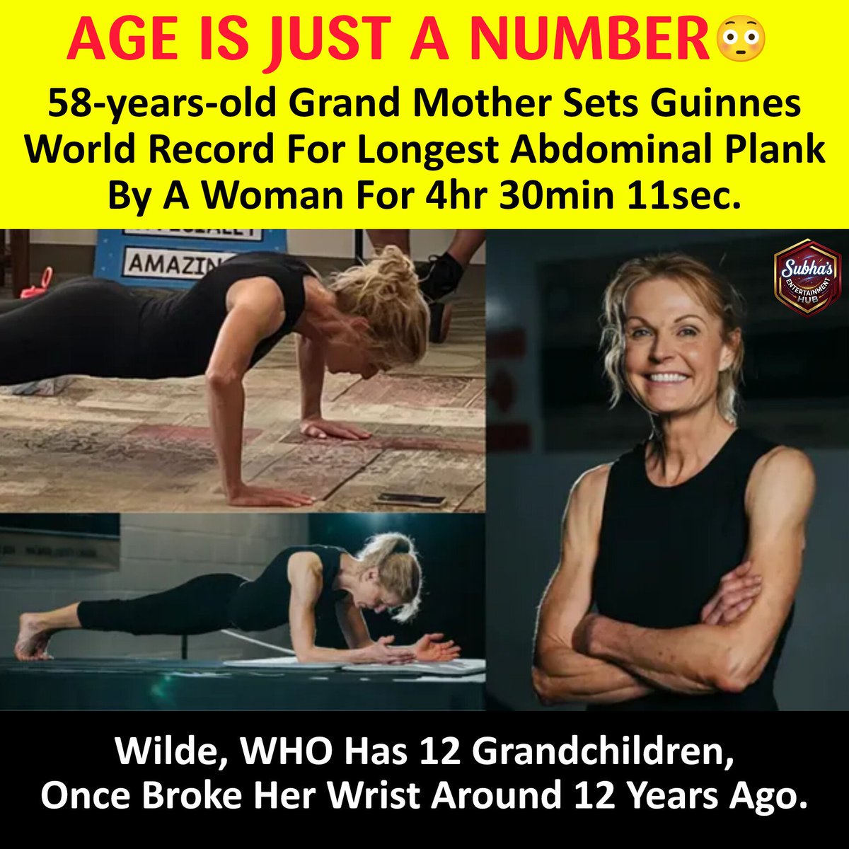 SubhaHub's tweet image. Age Can’t Stop Determination 💪🔥
DonnaJean Wilde Proves Strength Has No Limits.

#inspiration #GuinnessWorldRecord #nevergiveup