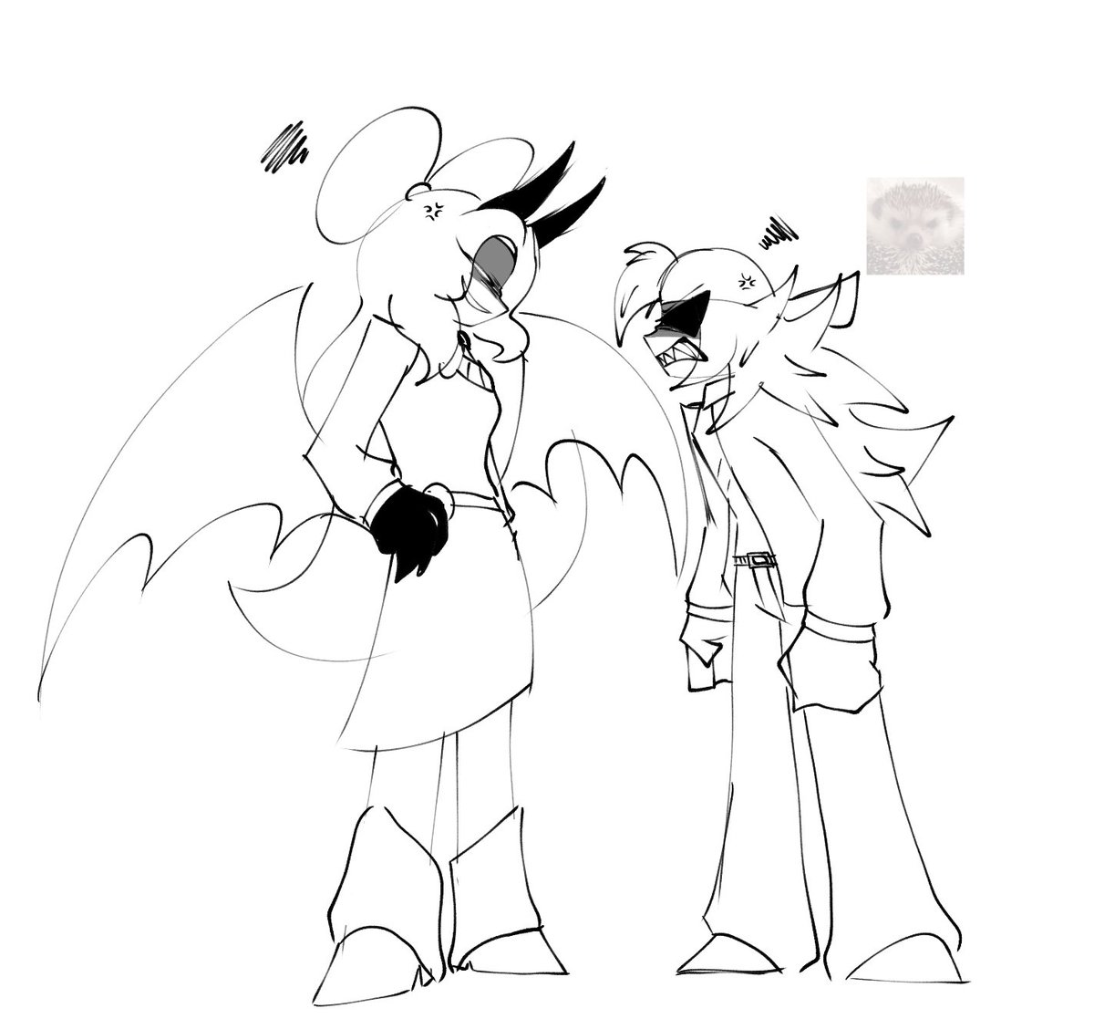 breadogod's tweet image. just wanted to draw these two mad at each other idk

#breadoverse