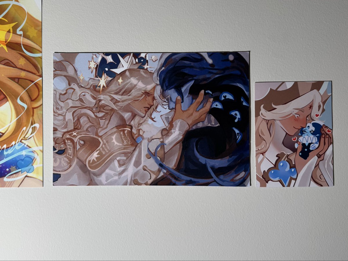 Absolutely GORGEOUS merch set of my favourite sillies from <a href="/O27537/">Cheri 🍦</a>!!! The art is so beautiful, I had the prints put up on my wall immediately!!!  They’re so cute!!! #cookierunkingdom #shadowvanilla #shadowmilkcookie #purevanillacookie