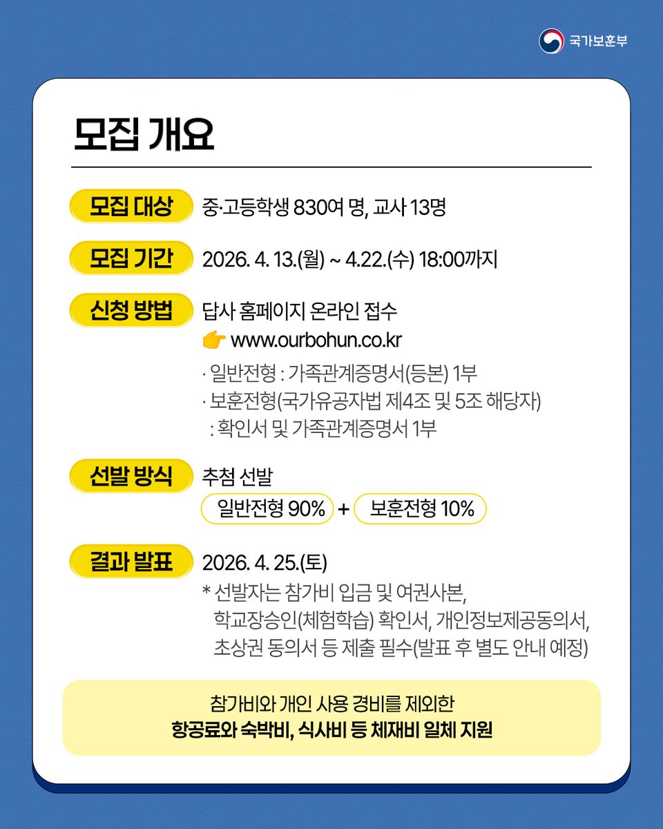 국가보훈부 tweet media