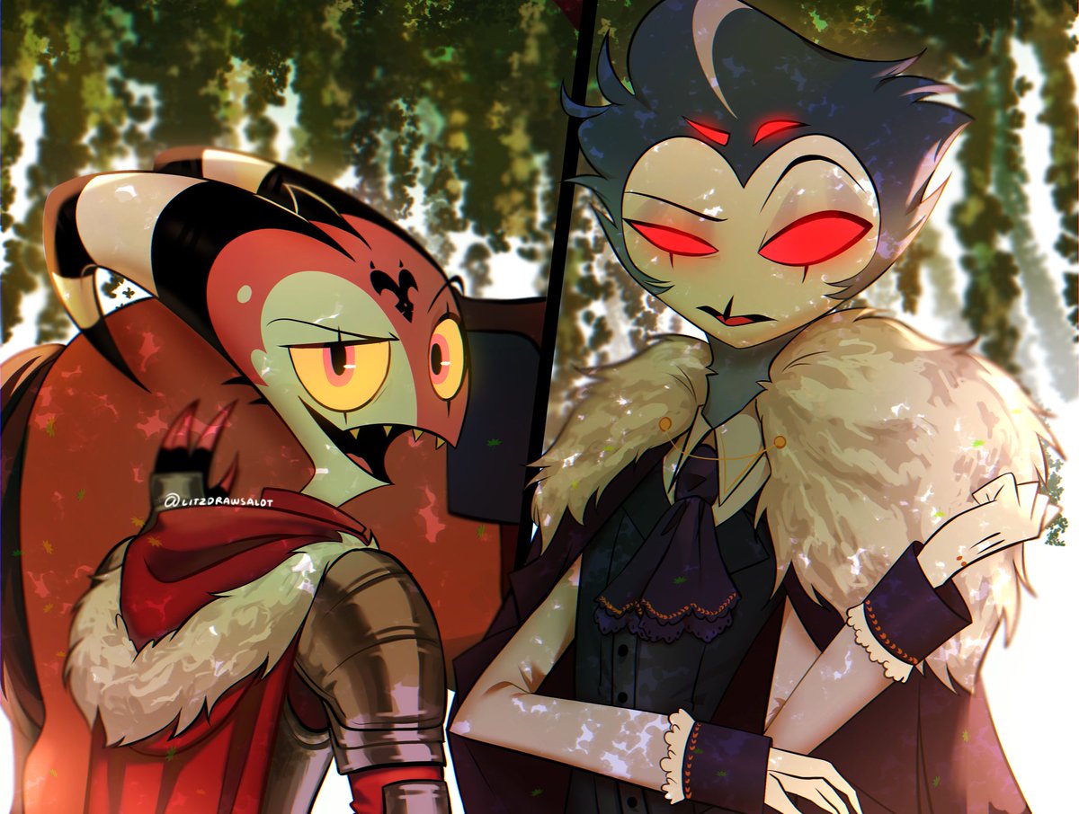 litzdrawsalot's tweet image. Reposting my duke stolas and knight Blitz art cause idk how I made this looked so good omg-
#stolitz #helluvabossart