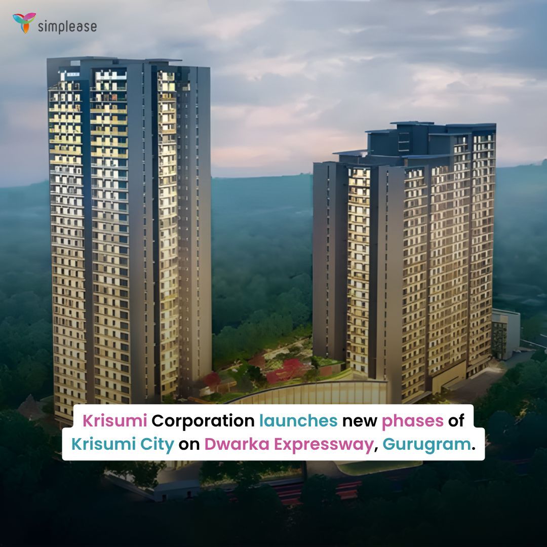 in_simplease's tweet image. Krisumi launches Phase 5 &amp;amp; 6 of Krisumi City on Dwarka Expressway with ₹4,500 crore investment 🚀
New “Forest Reserve” phases expected to generate ₹4,000 crore revenue.

#GurugramRealEstate #DwarkaExpressway #LuxuryHousing #PropertyNews
