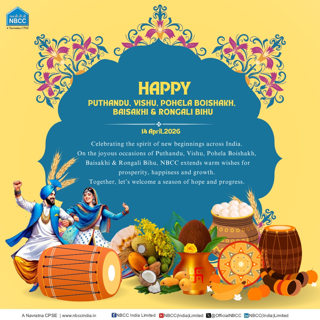 OfficialNBCC's tweet image. #NBCC extends warm greetings on Puthandu, Vishu, Pohela Boishakh, Baisakhi and Rongali Bihu .

May these vibrant festivals bring prosperity, joy, and new beginnings across the nation.

#HappyNewYear #Puthandu #Vishu #PohelaBoishakh #Baisakhi