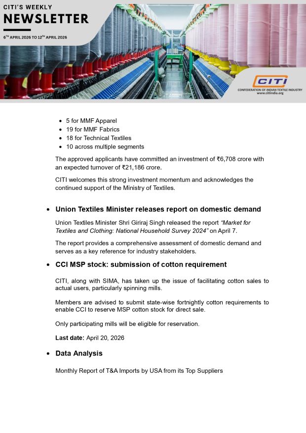 CITIindia_org's tweet image. Out now! The @CITIindia_org Weekly Newsletter for Apr 6-12, 2026.

Get the pulse on India’s textile &amp;amp; apparel sector!
 
Stay ahead of the curve!

#CITI #Textiles #Apparel #Newsletter