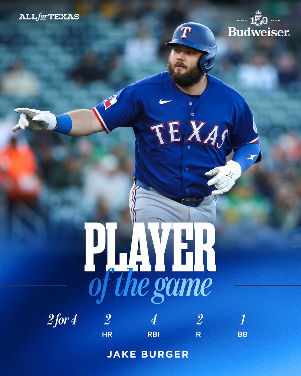 Rangers's tweet image. Double patty kinda night. #AllForTX