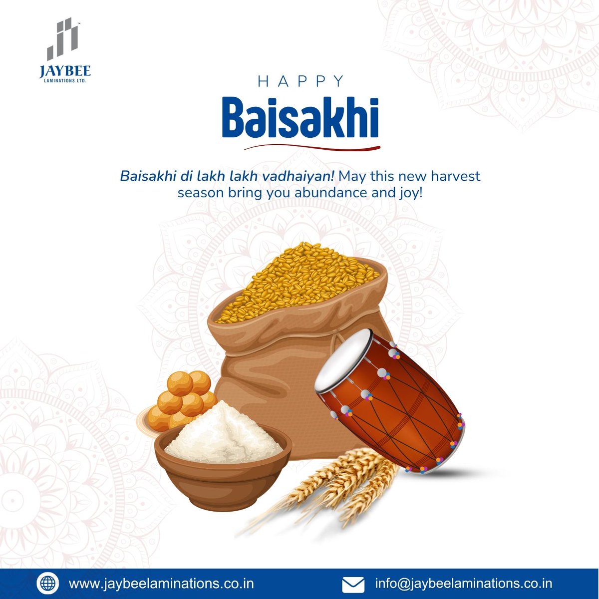 jaybee_noida's tweet photo. ✨ Wishing You a Joyful Baisakhi! 
May this harvest festival mark the beginning of new success and happiness.  
#HappyBaisakhi #Baisakhi2026 #HarvestFestival #FestivalOfJoy #NewBeginnings #FestiveVibes https://t.co/ZRnQjwnX5Y