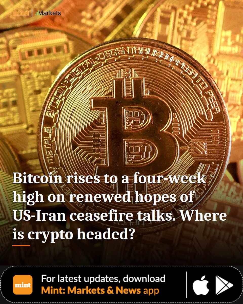 MarketsByMint's tweet image. The world’s largest cryptocurrency surged to $74,901—its highest level since March 17. Here's experts take on Bitcoin's near-term outlook amid US-Iran war.

livemint.com/market/cryptoc…

#Livemint #Bitcoin #CryptoMarkets #USIran #BitcoinOutlook #MintMarkets