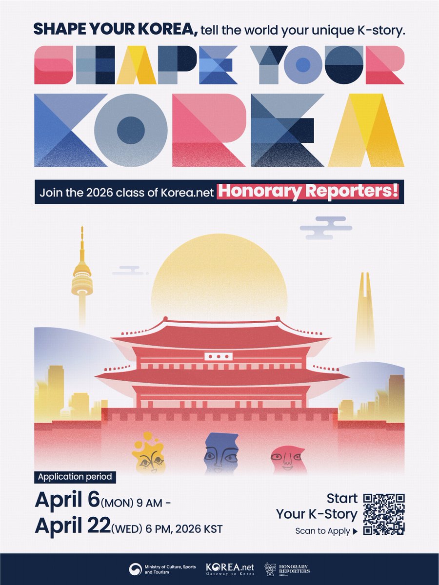 KCCAustralia's tweet photo. ✨ 𝗔𝗽𝗽𝗹𝘆 𝗡𝗼𝘄! ✨
Become a 2026 https://t.co/OeWaFQOJs3 Honorary Reporter 🌏

Share Korean culture with the world!

📅 Apr 6–Apr 22 (KST)
👉 https://t.co/JuVMH4vEc9
📧 hr.koreanet@gmail.com

#KoreaNet #HonoraryReporter #Opportunities https://t.co/Nz353sWkP5