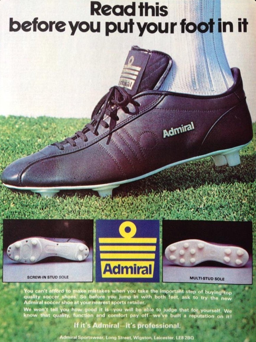footballmemorys's tweet image. Advertisment for Admiral Boots 

#Admiral #FootyBoots #Ads