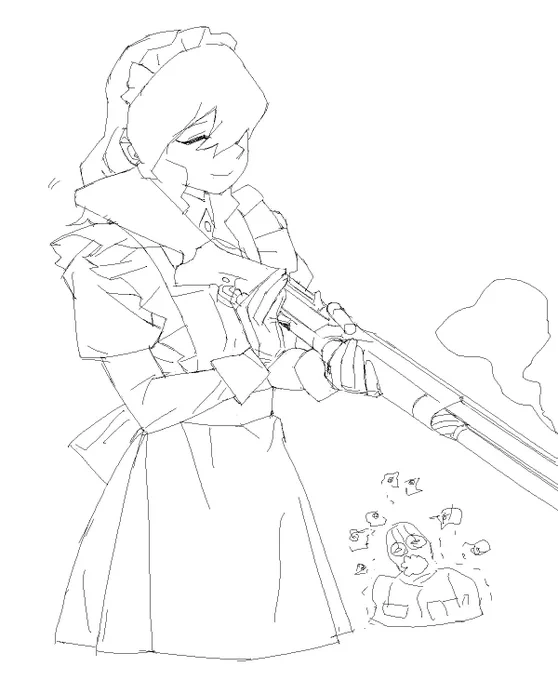 お昼落書き,, 