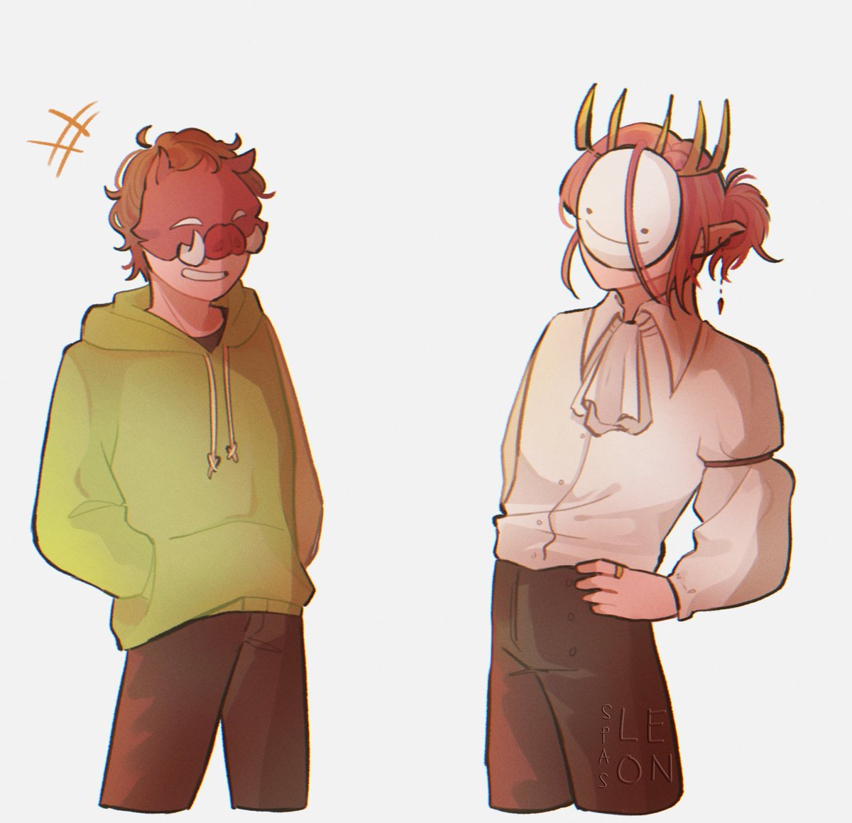 Spasleon_'s tweet photo. Borrowing masks..
#rivalsduo #dreamfanart #technobladefanart https://t.co/0CM0Mvs1XS