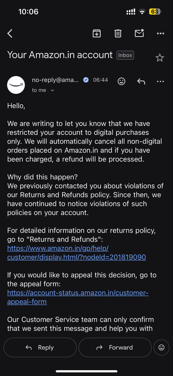 constantabhi's tweet photo. @amazon @amazonIN @AmazonHelp 
It is absolutely ridiculous. You’re not just playing with my money—you’re wasting my time and messing with my patience. You’ve initiated my refund three times and cancelled it every single time. You keep restricting and unrestricting my account. https://t.co/hMILVuaeYx