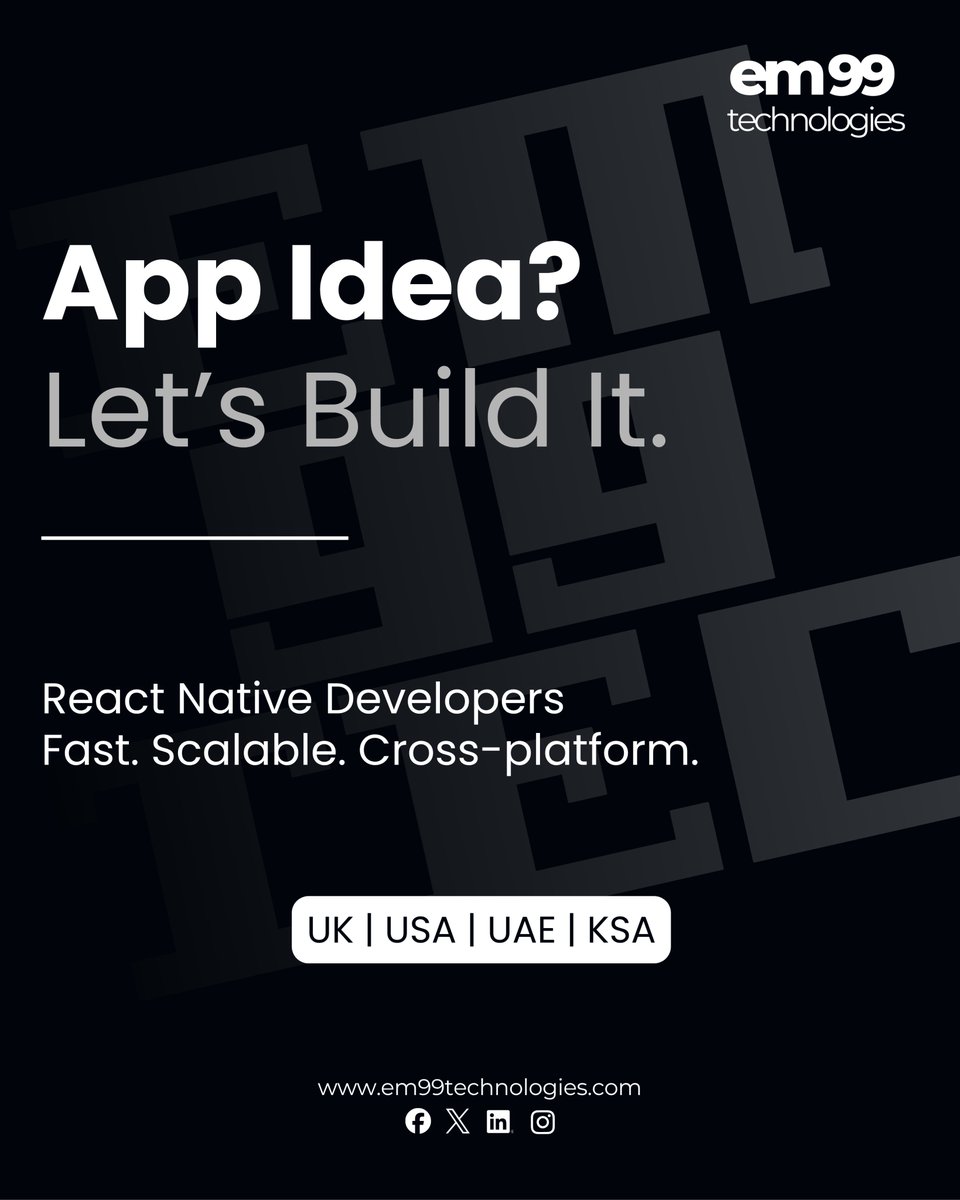 em99_tech's tweet image. #AppDevelopment

Ideas are everywhere, execution is what matters. Let’s bring yours to life.

#StartupIdeas #MobileApps #Innovation #TechSolutions