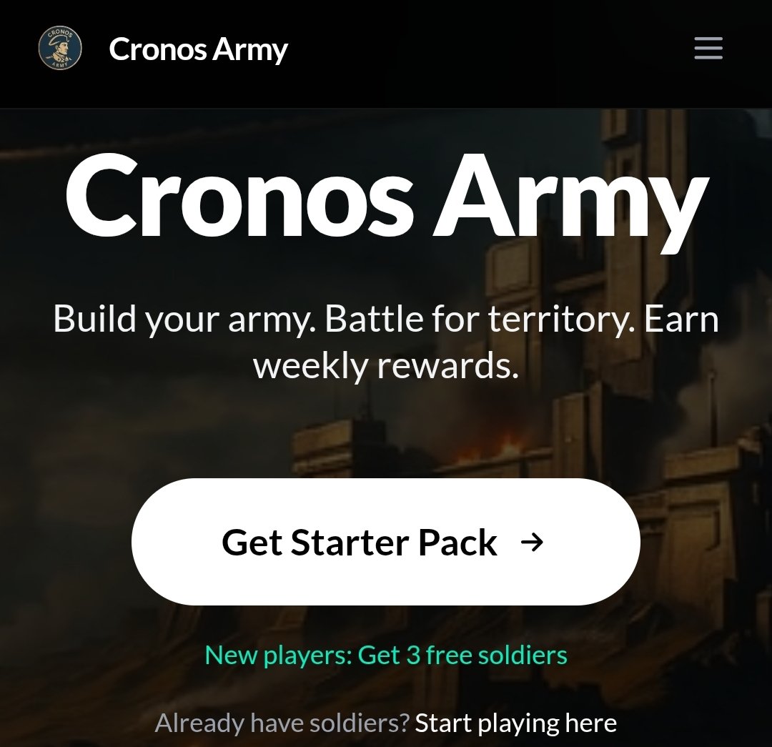 samurai_smart's tweet image. Good day yall CT &amp;amp; #CroFam   !

Aware of @CronosArmy212 Game Yet?

✅ The game turns #NFT collections into trained in game soldiers. You can import compatible &amp;amp; game approved Cronos based NFTs collections directly into the game as trainable soldiers or simple get one from