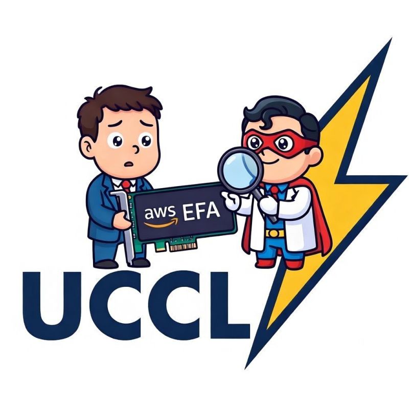 uccl_proj's tweet photo. Check out this practitioner guide to AWS EFA RDMA programming from the UCCL team! https://t.co/meQGeJSc2H

EFA ordering and atomics are different from other NIC vendors, so the UCCL project (https://t.co/4kyjuItIBy) takes a special approach to support applications such as DeepEP. https://t.co/wdjQwUFlTO