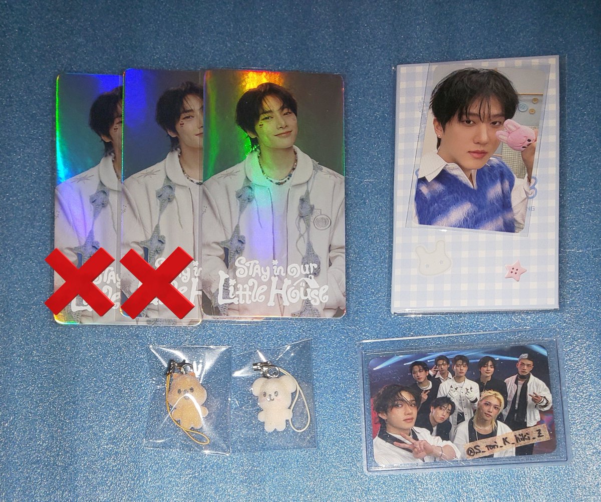 stray kids スキズ ペンミ グッズ トレカ  交換 

【譲】
▶画像①🐖🐇🐿️🐶🦊

【求】
▶スペシャルトレーディングカード
  ホロ＞ノーマル🐖🐇
▶アクスタ
  🦊or🐿️or🐶or🐰
▶チャーム
  🥟×1⃣

郵送交換希望📮
お心あたりのある方、お声掛けお願い致します🙇🏻‍♀️