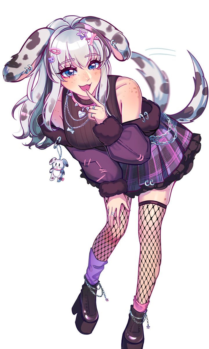 Scruff : Puppy Girl Dalmatian #Vtuber tweet media
