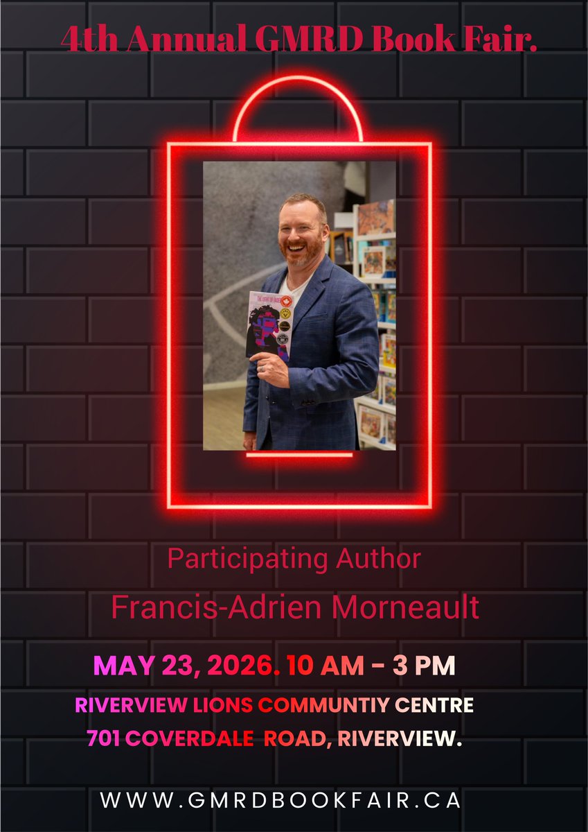 hudson_allan's tweet photo. May 23rd - GMRD Book Fair, one of the biggest book events of the year. Lots of talented authors. Meet two more today. So many great stories. Please visit our webpage to learn about these authors... and more! https://t.co/bWALYiRo4d https://t.co/qkC3HtRrgr