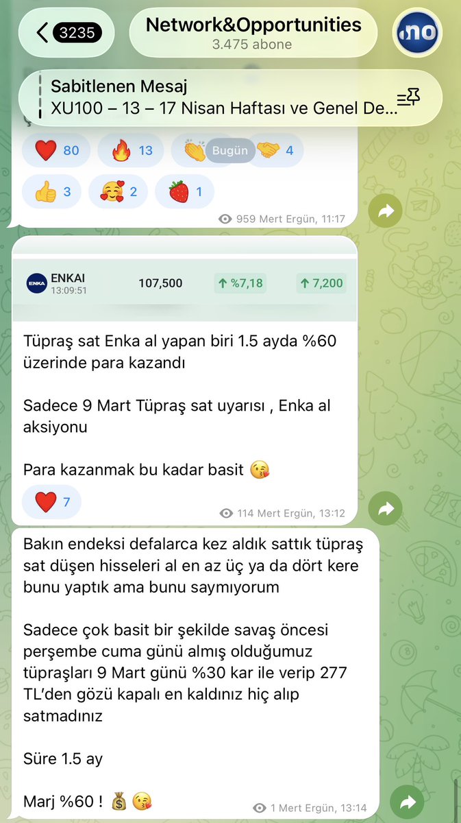 mert1ergun's tweet image. Süre 1.5 ay ⏰

Marj %60 💰

Hisse ismlerinide açık açık yazıyorum soru işareti olmasın :)

BİZ YAPTIĞIMIZ IŞTE EN IYIYIZ !

Ve çok samimi söylüyorum bazı şeyler düşündüğünüzde çok daha kolay :)

@no_destek 👏 💰

Tek yapman gerek

HAREKETE GEÇ ! 

#bist #tuprs #enkai̇