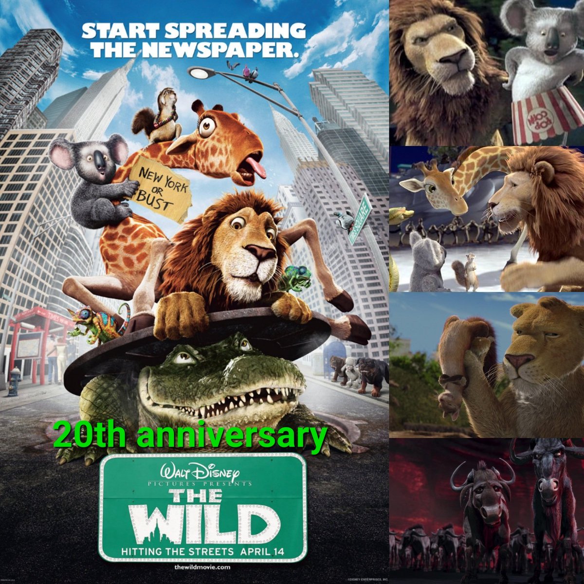 ArenStenslie's tweet image. Today, it even marks the #20thanniversary of #WaltDisneyPictures's "#TheWild".
#Disney @Disney #TheWild2006 #SamsonTheLion @RealKiefer #NigelTheKoala #RyanTheLion #Blag #BridgetTheGiraffe #LarryTheAnaconda @WilliamShatner @paddywarbucks @joshkeaton @KariWahlgren