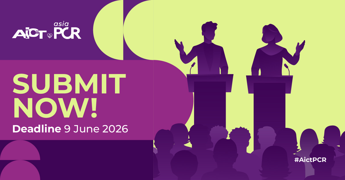PCRonline's tweet photo. Who could learn from your experience?
👉 #AictPCR Call for Submissions is open

Share your Clinical Case or Scientific Abstract, present in Singapore (23-24 October) and contribute to a connected regional community. You could even win a cash prize! 🏆

📩 Submit by 9 June: https://t.co/5zGAtQu38S

@baumbach_a @Dr_AshokSeth