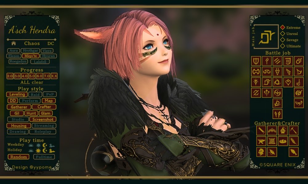 asch_hendra's tweet image. #yzpmcard #FFXIV #FF14 #miqote