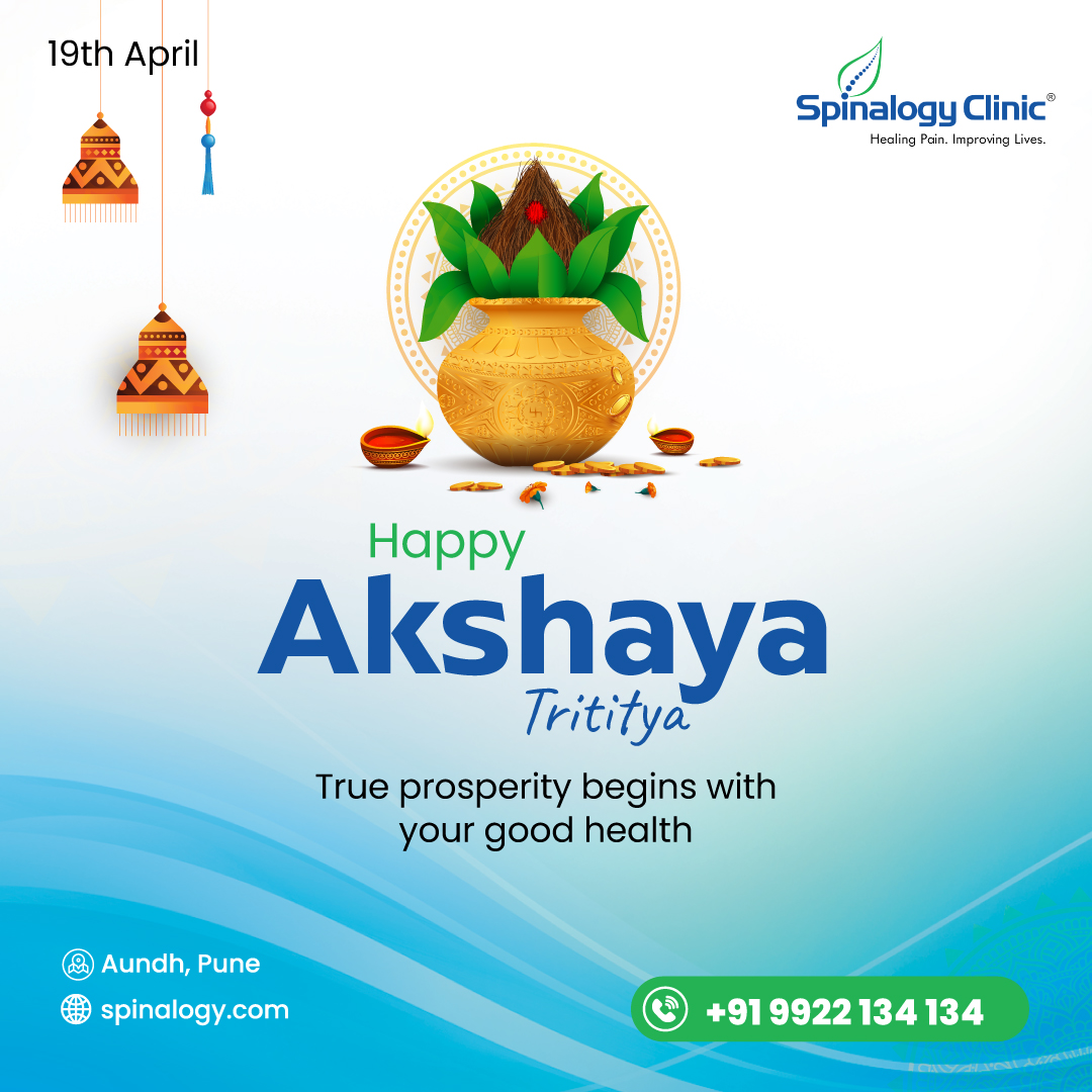 spinalogy's tweet photo. Happy Akshaya Tritiya  🌸

True prosperity is about feeling strong, active, and pain-free every single day. This Akshaya Tritiya, invest in what truly lasts, your health.

Because good health never loses its value.

#AkshayaTritiya #GoodHealth #PuneClinic https://t.co/6pbYgcTRUQ