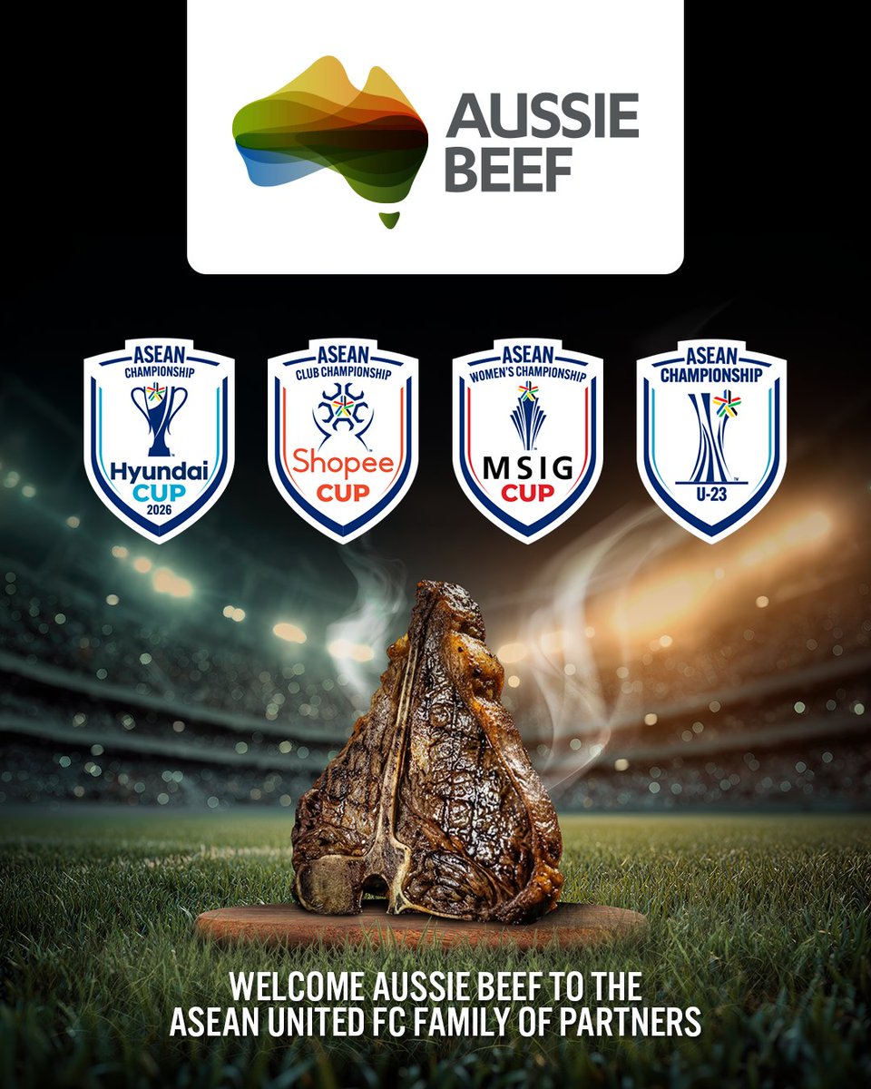 aseanutdfc's tweet photo. Aussie Beef joins ASEAN United FC as Official Beef Partner.
 
READ MORE 🔗 https://t.co/Gm8yUbwB3R
 
#ASEANUtdFC
#aussiebeef
#australianbeef https://t.co/xxsUDN4eIa
