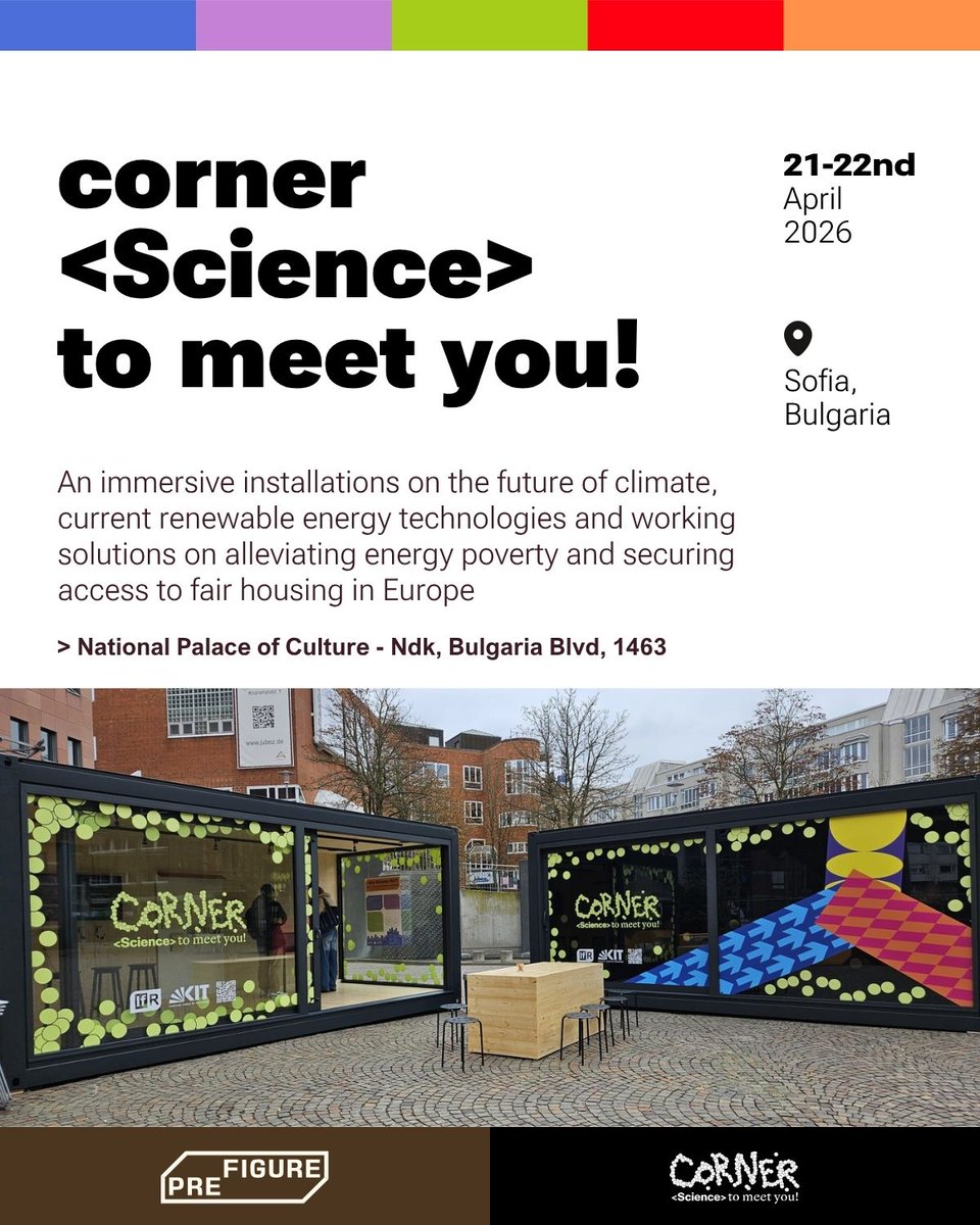 #PREFIGURE_project and corner are coming soon in Sofia, Bulgaria!

📍 Where? In front of the Ticket Center at the National Palace of Culture, Sofia

⌚ When?

April 21 | 1:00 PM – 8:00 PM
April 22 | 11:00 AM – 8:00 PM

Learn more about the initiative lnkd.in/dZXvihSF