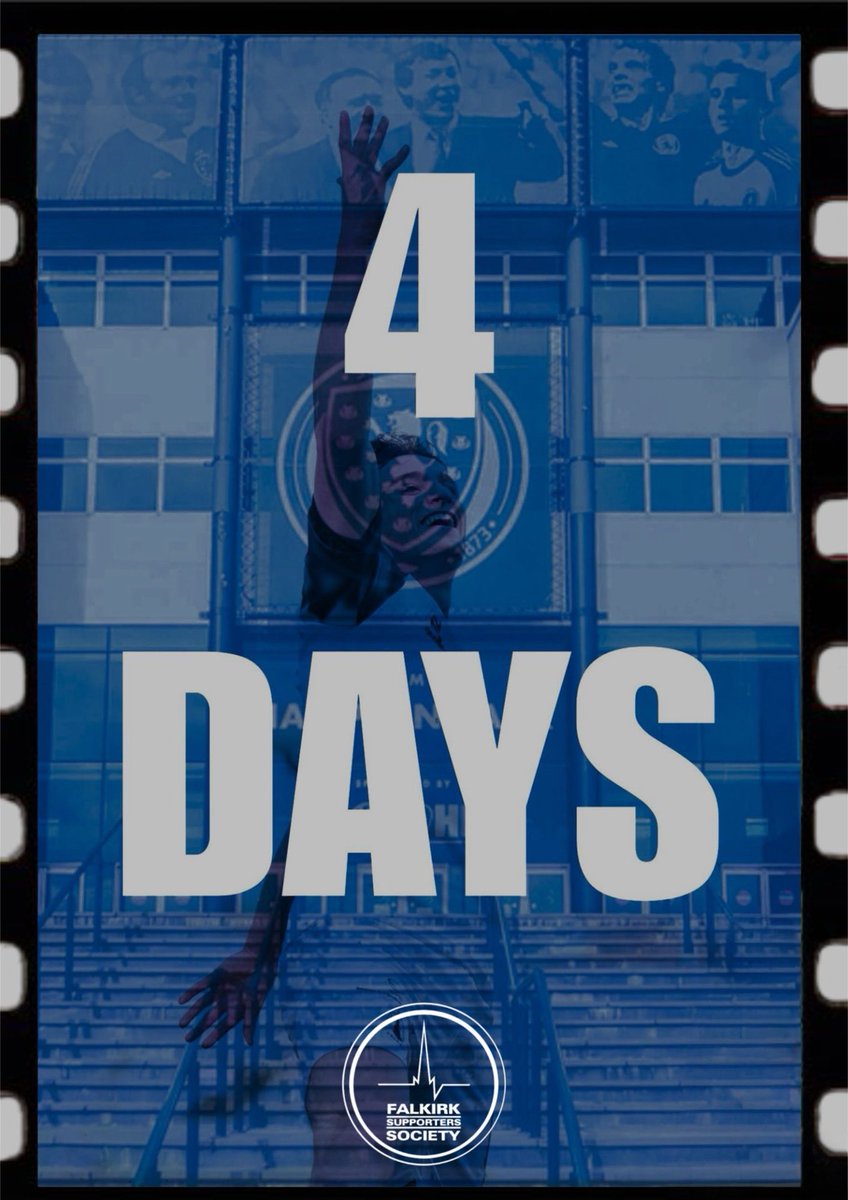 FalkirkfcSS's tweet image. Just 4 days to go… ⏳💙

The countdown is on!

#HaveYourSay #BackTheFSS  #MatchdayCountdown
