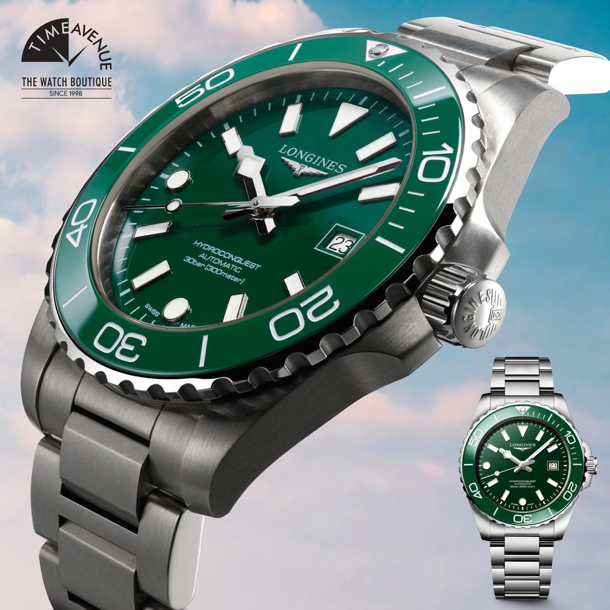 TimeAvenueIndia's tweet image. Precision meets performance.
The Longines HydroConquest — built for those who move with purpose.
Available now at Time Avenue  9920313136 #longines #HydroConquest#LuxuryWatches #divewatch #swissmade #watchcollector#timeavenueindia #wristgame #luxurylifestyle #mensstyle#watchfam