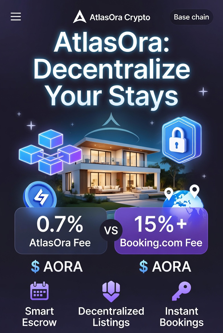 fixersns's tweet photo. X Post :Revolutionize vacation rentals with @AtlasOraRentals! Pay in fiat, settle on-chain. Ultra-low 0.7% fees, instant payouts &amp; full transparency. Join the future → https://t.co/gL8pPWlfr0#AtlasOra https://t.co/nRhSPz4RRG