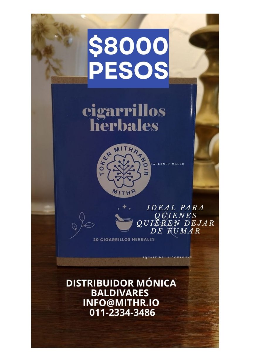 UlisesBarreiro1's tweet image. mithr.io
                      pedir-ahora.com

Especialmente para quienes quieren dejar de fumar. 

#MITHR #ACCIO #TOKEN #herbales #Cigarrillos #Dubai #Chile #Colombia #Argentina @TokenMithrandir  @Tokenmithr
