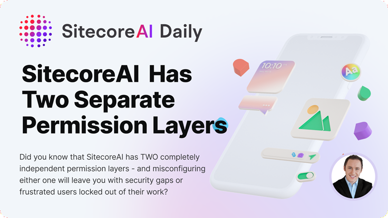 #SitecoreAI security is easy to misconfigure because it has 2 permission layers: #CloudPortal and CMS.

Portal access doesn't grant content rights; CMS rights don't grant platform access; and #AgenticStudio also needs a separate #Stream invitation.

Read: linkedin.com/posts/martin-m…