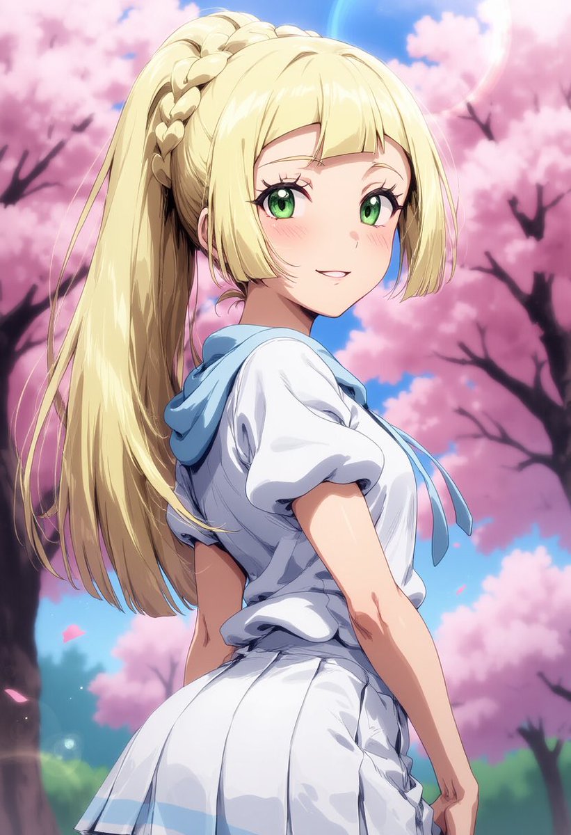 fakestar1969's tweet photo. 桜の下でリーリエちゃんと
#リーリエ
#ポケモン https://t.co/Mdp5xBa8rV