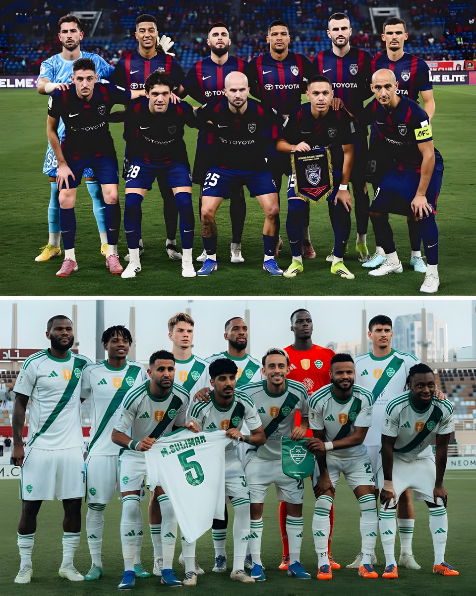 🇲🇾🇸🇦 JDT akan bertemu bekas Juara AFC Champions League Elite musim lepas, Al Ahli di suku akhir ACLE pada 17 April nanti.

Adakah Harimau Selatan dapat menewaskan Al Ahli yang dibarisi bintang dunia seperti Mahrez, Mendy dan Ivan Toney.