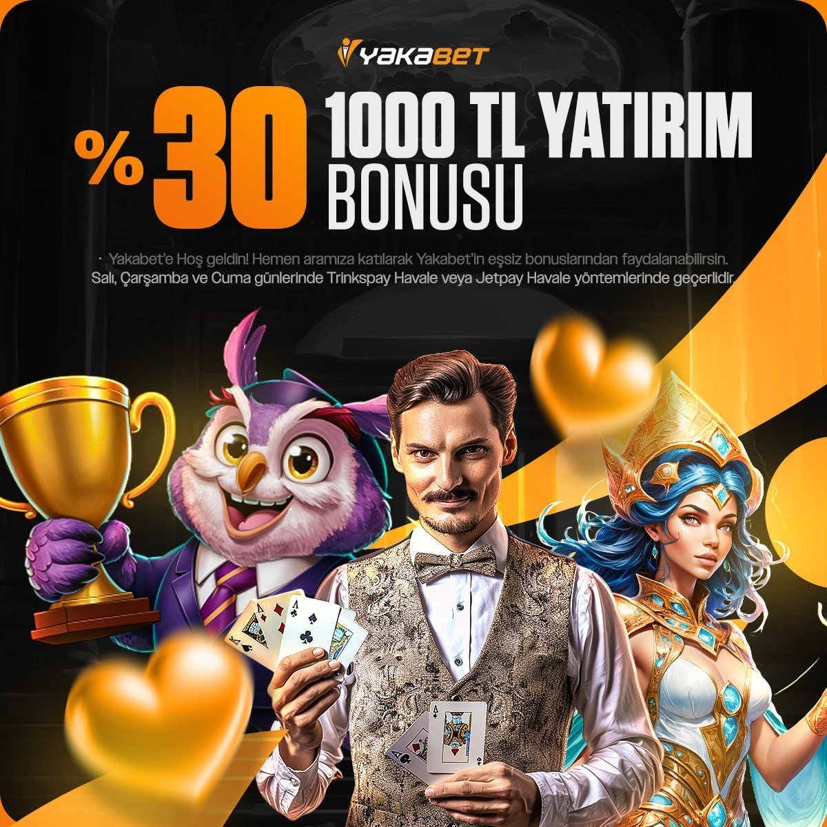 💲 Yakabet’ten Seçili Günlere Özel %30 Yatırım Bonusu

🏦 Trinkspay Havale &amp; Jetpay Havale ile yapacağın yatırımlara
🪙 %30 bonus kazan!

📆 Salı · Çarşamba · Cuma günlerine özel
1⃣0⃣0⃣0⃣ TL’ye kadar bonus!
Giriş: url724.link/gnclgrs25