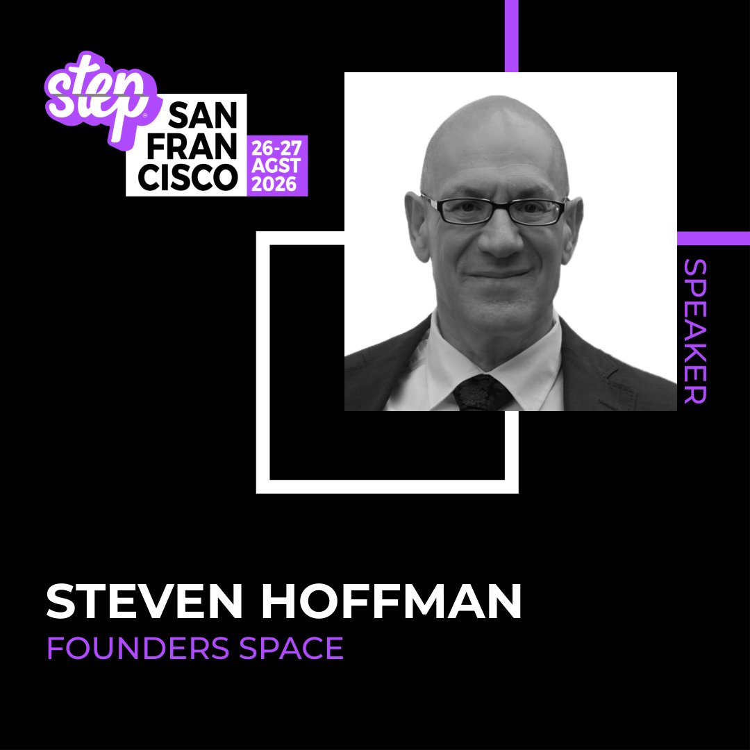 stepconference's tweet photo. Steven Hoffman , CEO of @FoundersSpace and AI luminary, is speaking at Step San Francisco 2026.
Get his expert take on innovation and startup growth. The Midway, August 26-27. #StepSF
🎟️Secure your spot: https://t.co/okBQZWAvIi https://t.co/kUf0su3omm