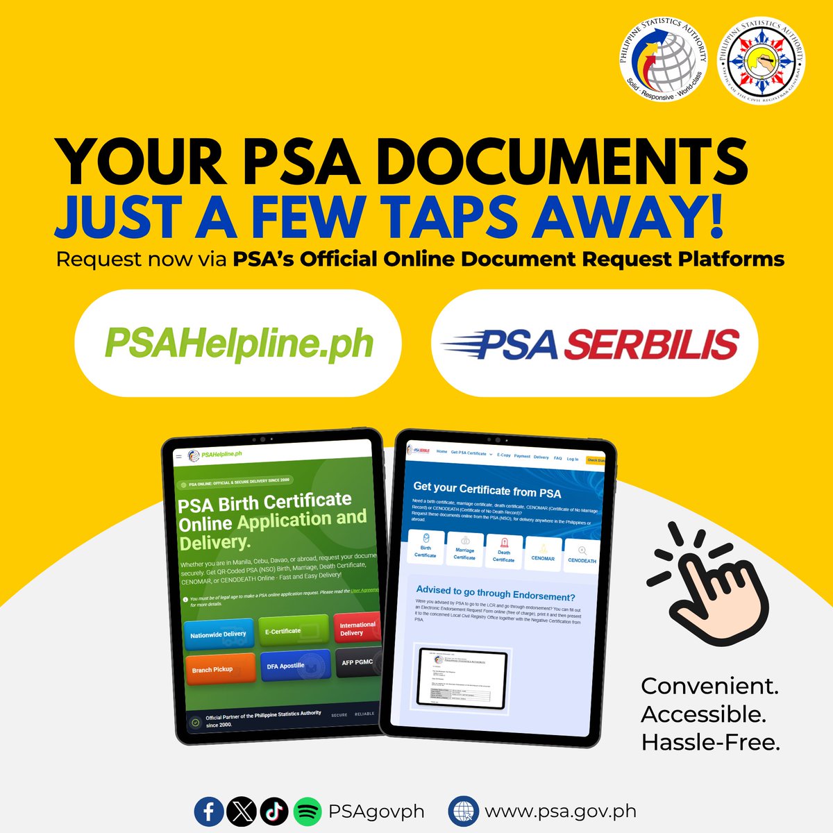 [1/2] Kailangan ng civil registry documents? I-online mo na 'yan, para ...