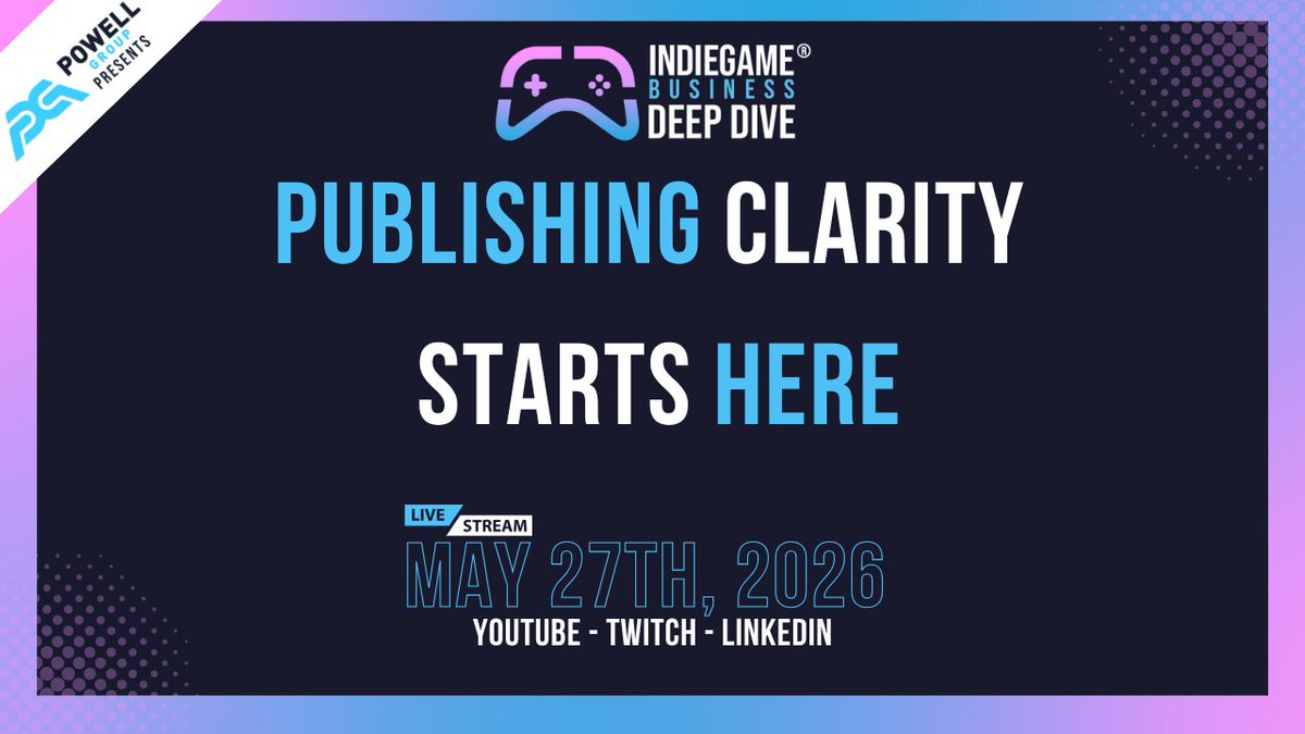 IGDA's tweet image. 🎮 Mark your calendars for May 27th &amp;amp; join us for IndieGameBusiness’s Deep Dive Event!

Register Now: tinyurl.com/4efjbbpc

#IndieGameDev #Publishing