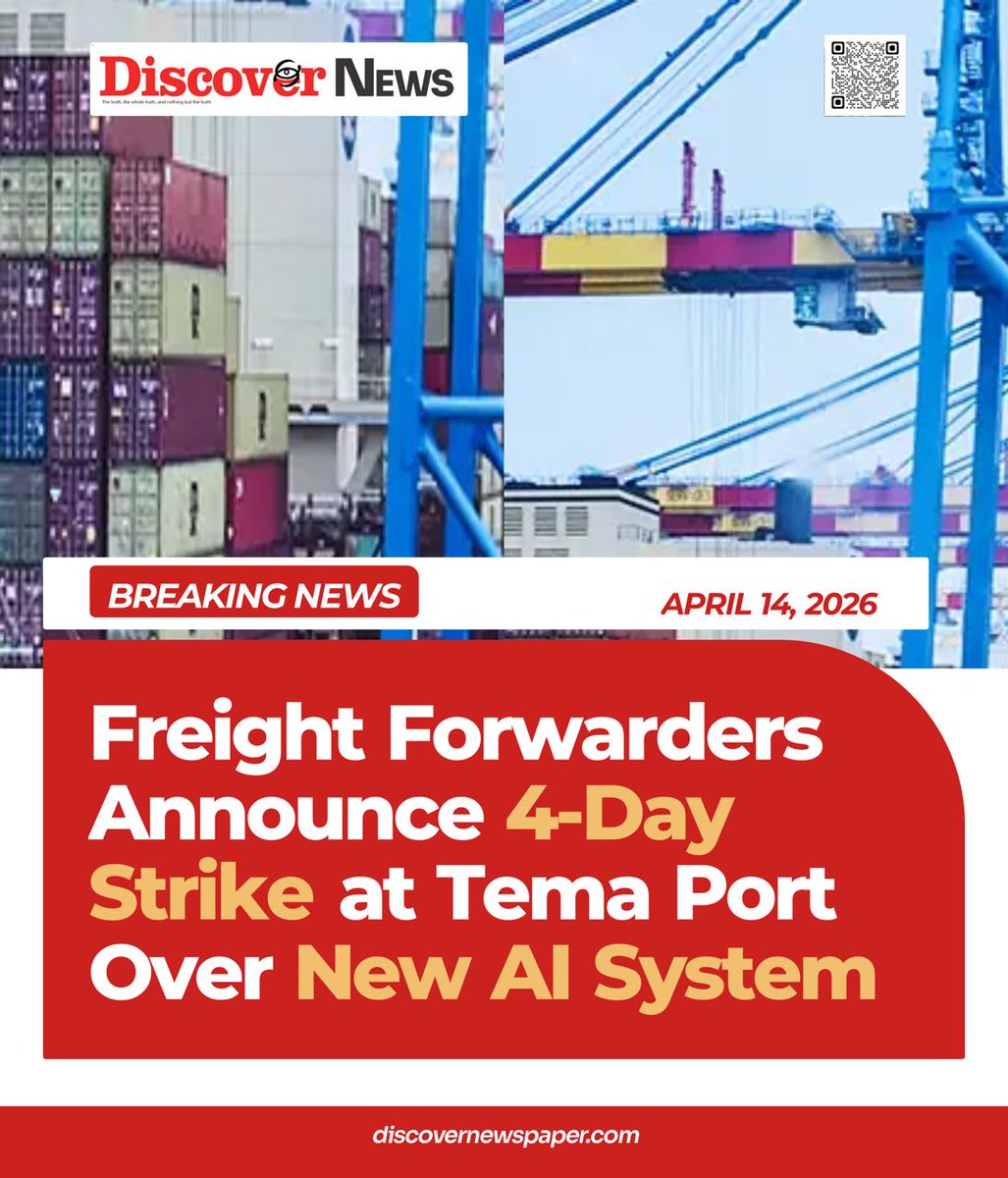 walliu_gh's tweet photo. Freight Forwarders Announce *4-Day Strike* at Tema Port Over *New AI System*

#Today https://t.co/gSofyI003R